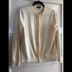 Embellished cardigan sweater